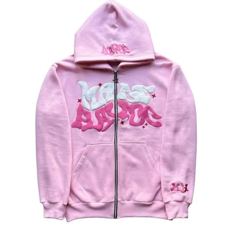 Streetwear Y2K Męska i damska plus size luźna wielokolorowa bluza z kapturem z nadrukiem liter Hip-hop Fashion Friend Party outfit — zdjęcie 7