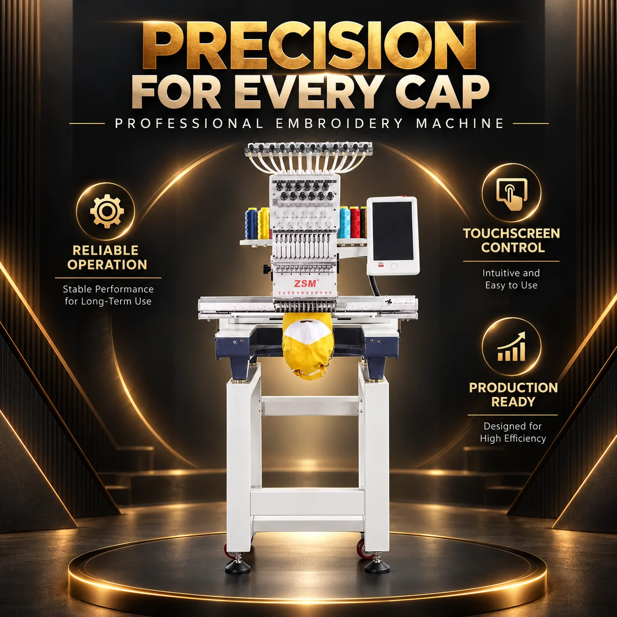 Premium Single Head Computerized Embroidery Machine with Automatic Features for High Precision Stitching Cap Embroidery Machine