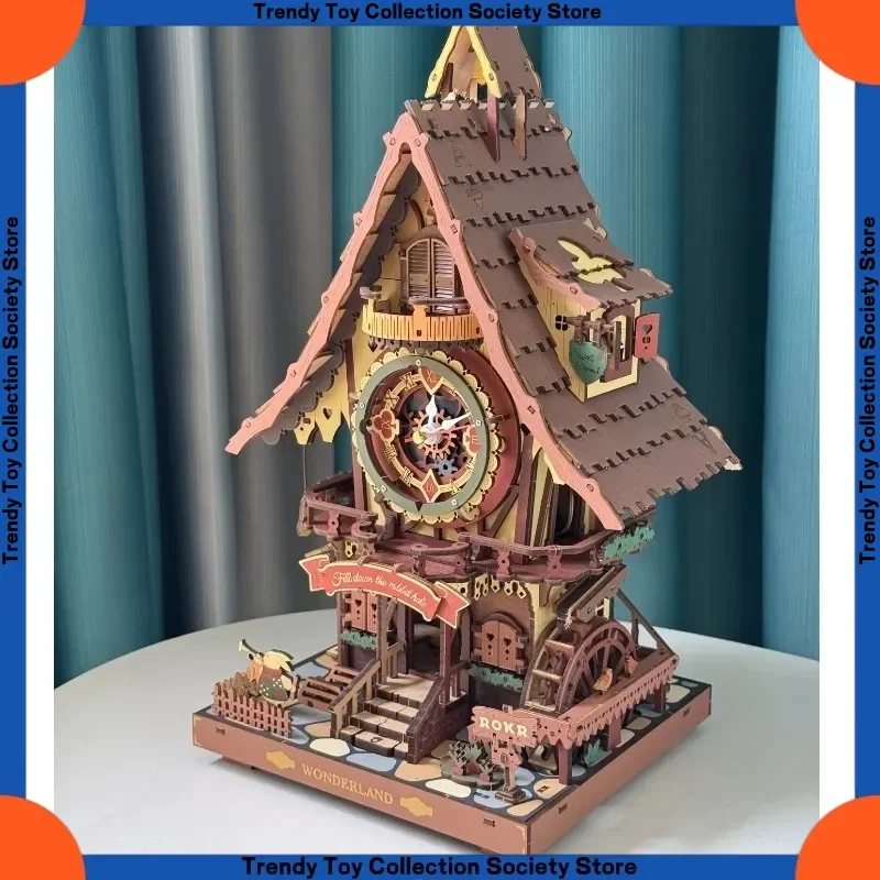 

New Product Ruoke Cuckoo Clock Suitable For Both Handcrafted Creative Wooden Assembly Decorative Piece Birthday Festival Gift