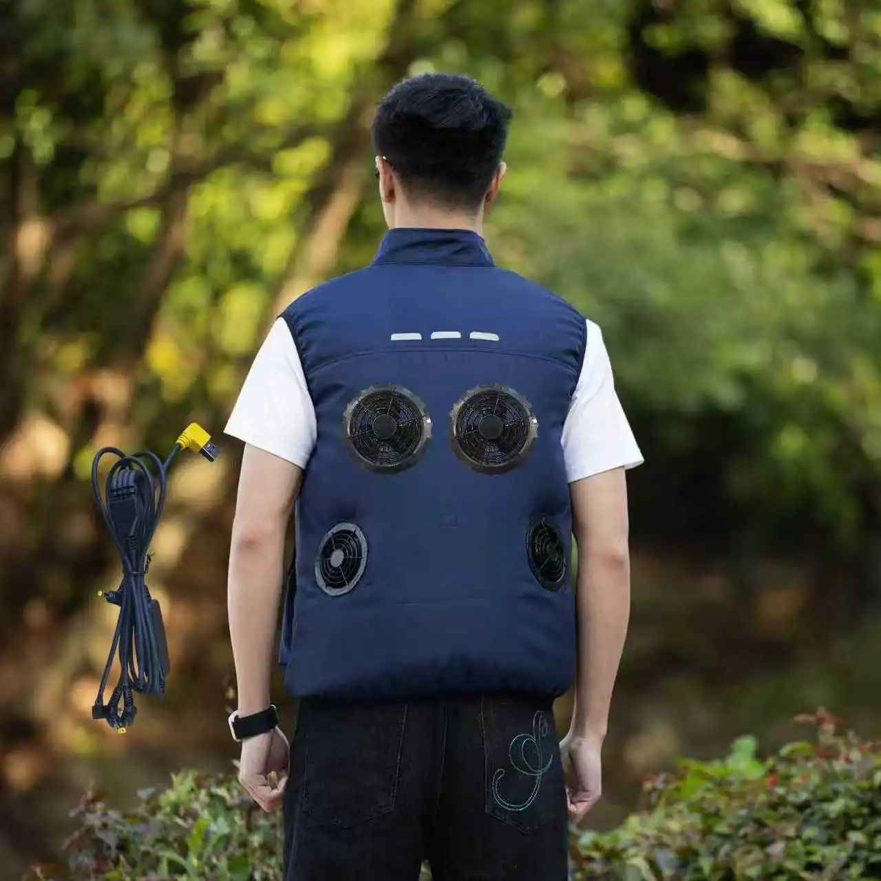 Summer Outdoor Fan Clothing for Cooling and Heatstroke Prevention, Workwear for Outdoor Travel and Sun Protection