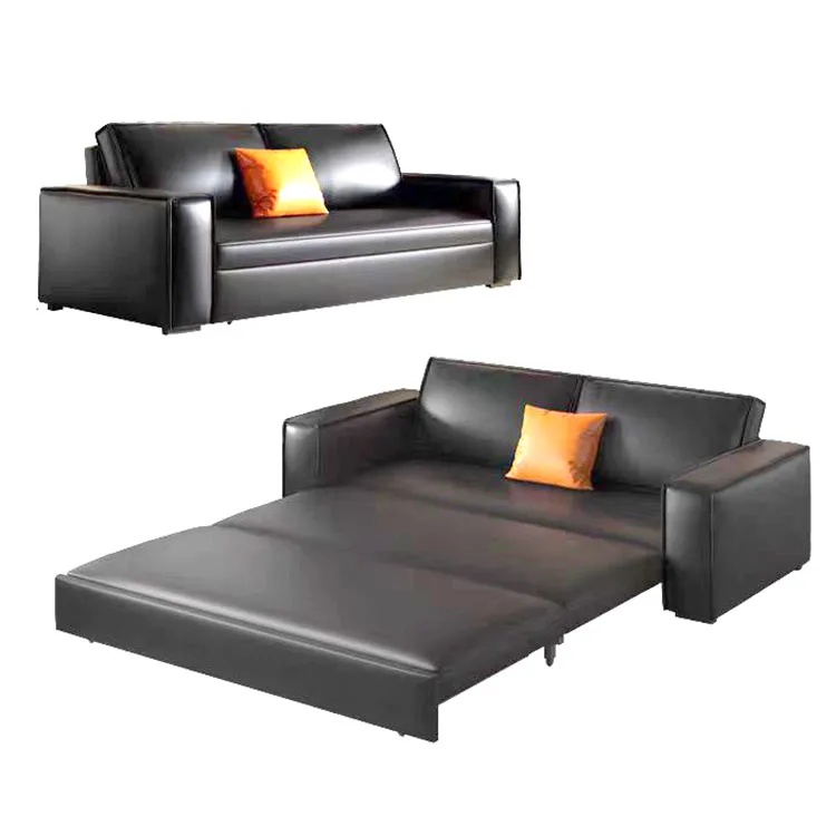 Contemporary space-saving fabric foldable sofa bed