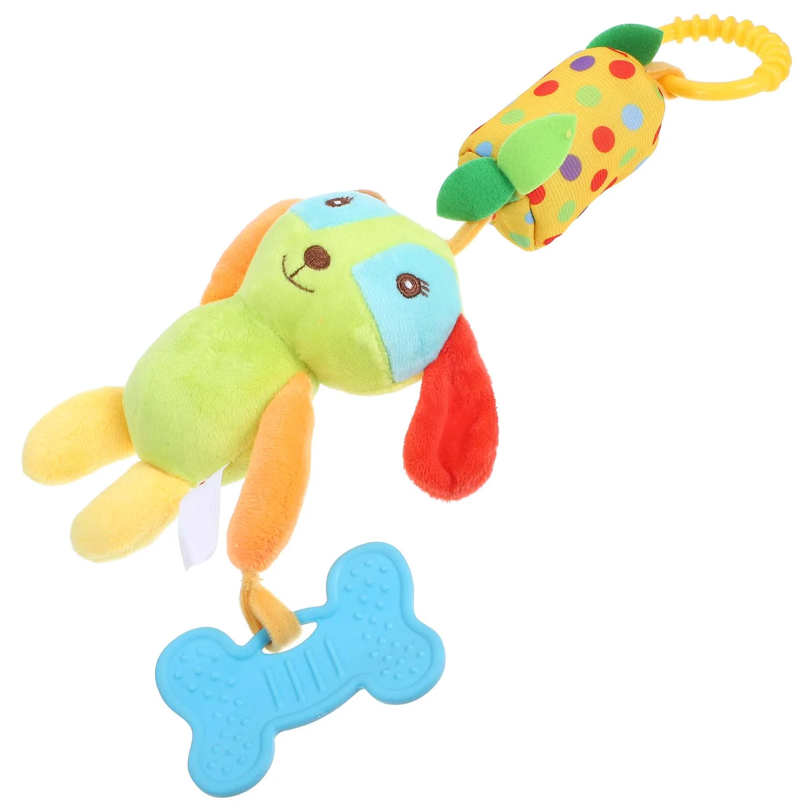 Soft Baby Crib Hanging Stroller Car Seat Bell Dog Newborn Gift Wrap Around Crib Rail Stroller Handle Perfect For