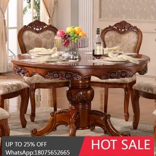 MJY European Style Solid Wood Oak Square Table Negotiation Table Telephone Table Side Chair