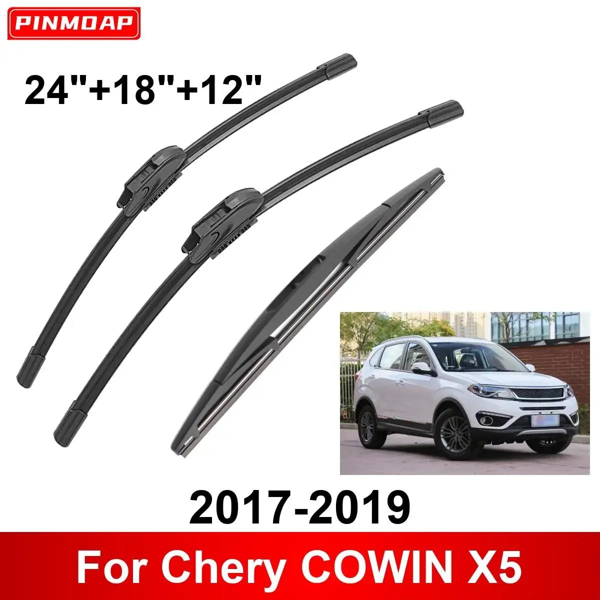 3PCS Car Wiper For Chery COWIN X5 2017-2019 Front Rear Wiper Blades Brushes Auto Accessories 2017 2018 2019