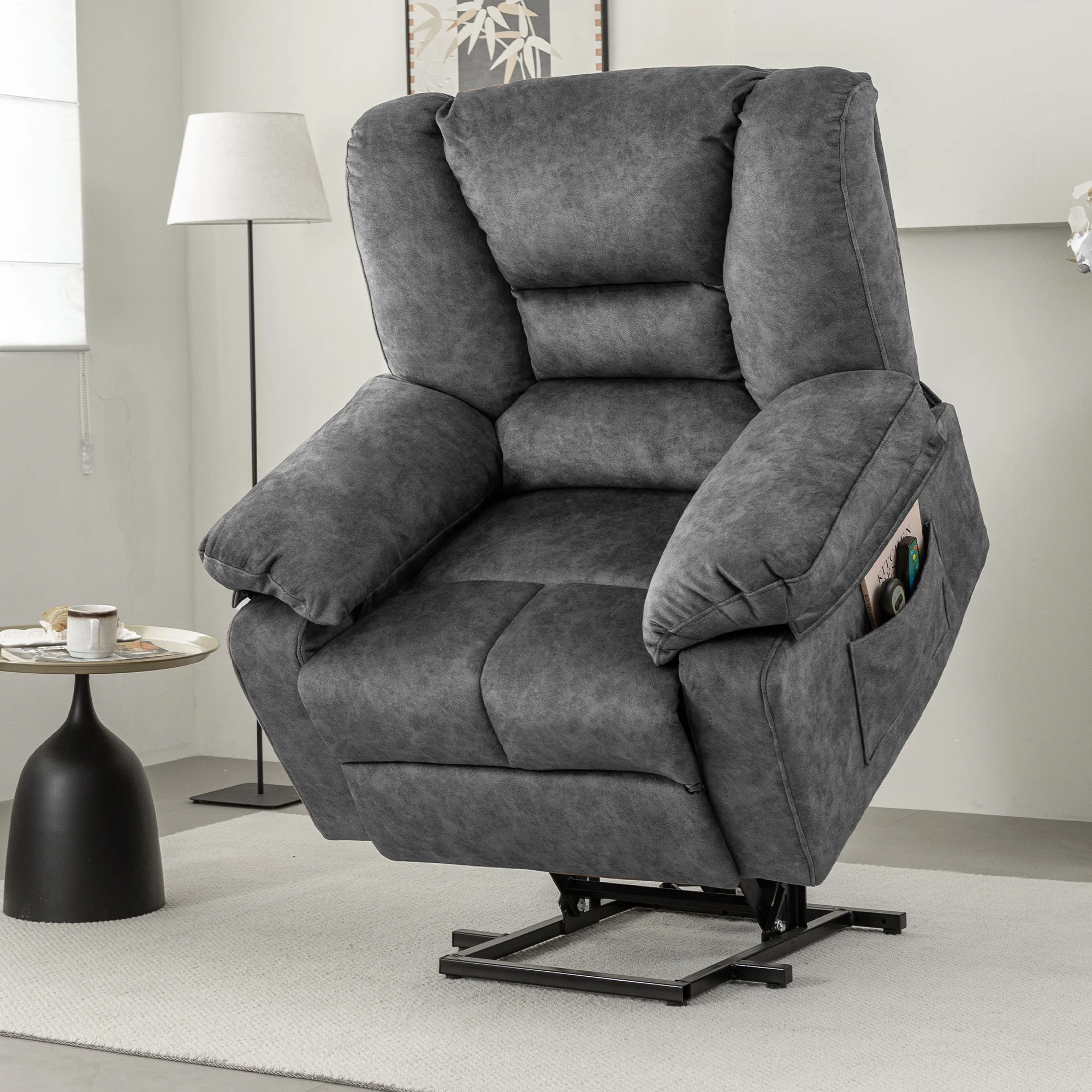 

Modern Electric Recliner Lift Sofa Chair For Elderly Wholesale Home Furniture Metal Frame For Living Room Use