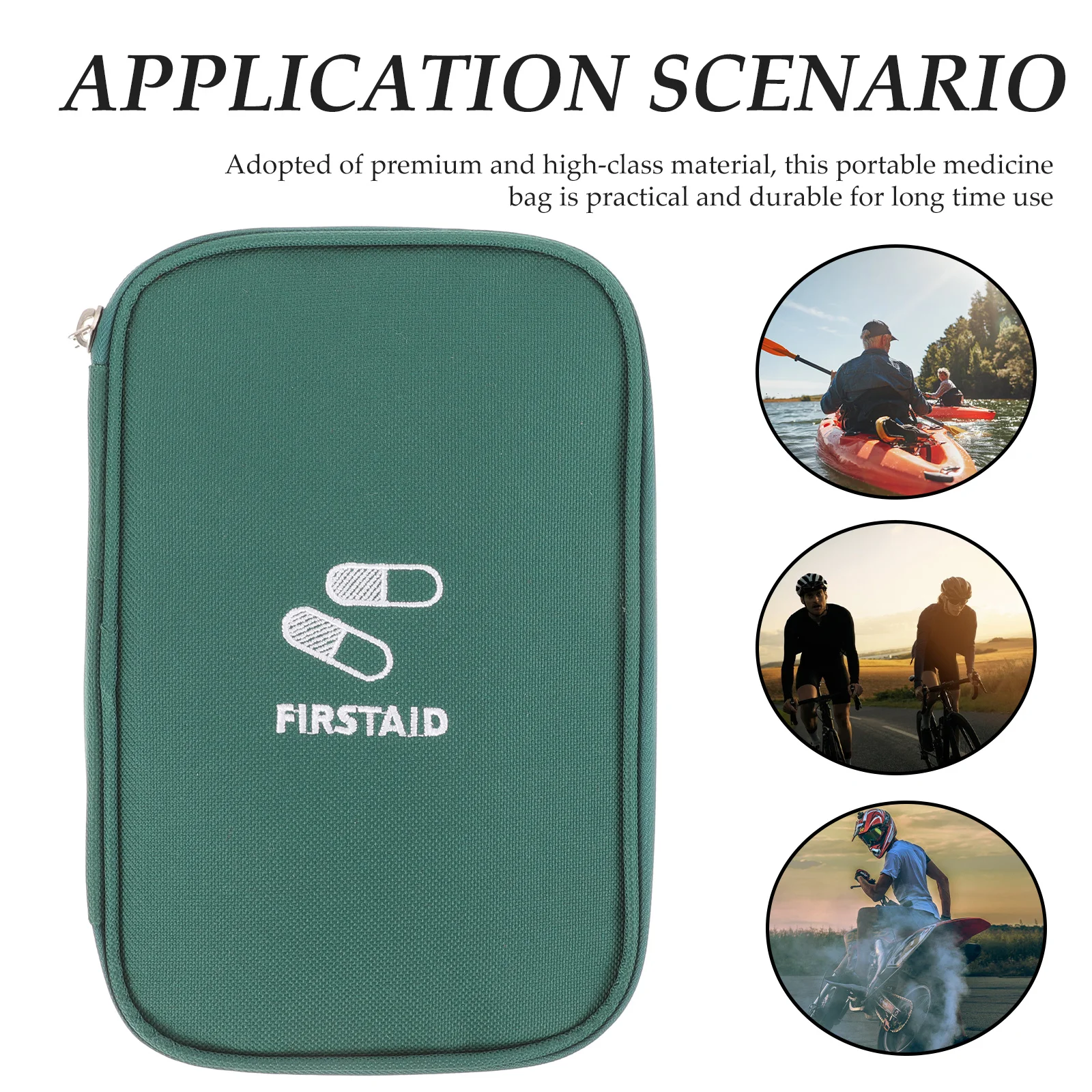 حقيبة طبية محمولة كبيرة ومتينة للسفر، حقيبة تنظيم الإسعافات الأولية، حاوية تخزين خفيفة الوزن بسحاب لحالات الطوارئ #1