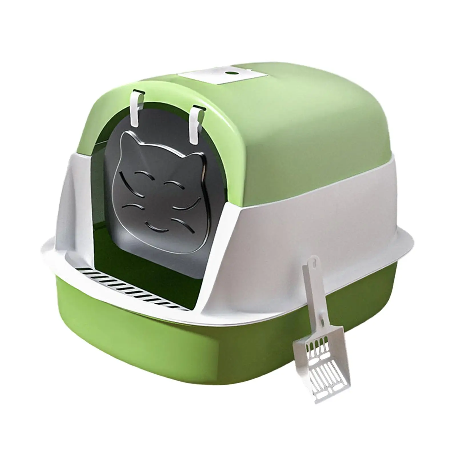 Hooded Cat Litter Box with Lid Cat Litter Tray Fully Enclosed Cat Toilet Pet Litter Box with Lid Kitten Potty for Indoor Cats