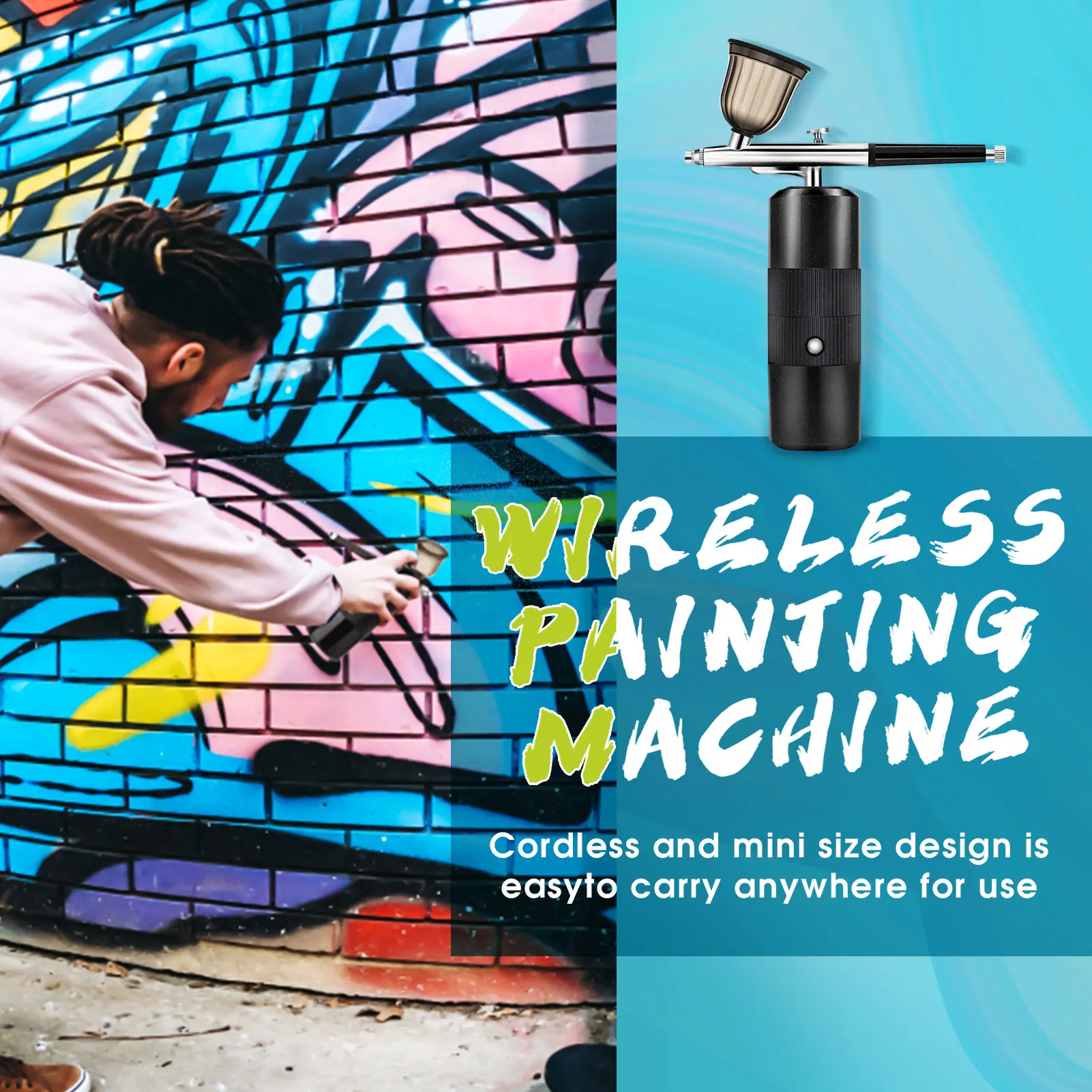 Nano mgła rozpylacz mgiełki do twarzy Mini kompresor powietrza zestaw aerografu malowane farbą w sprayu pistolet do tatuaż artystyczny paznokci rękodzieło, ciasto