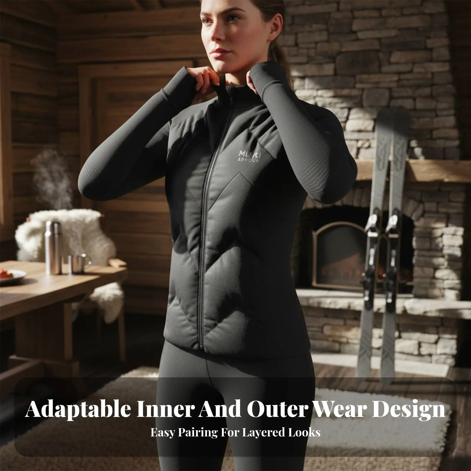 

Down Ski Set Unisex Protective Gear, Professional Collision-Resistant Inner Lining for Snowboard