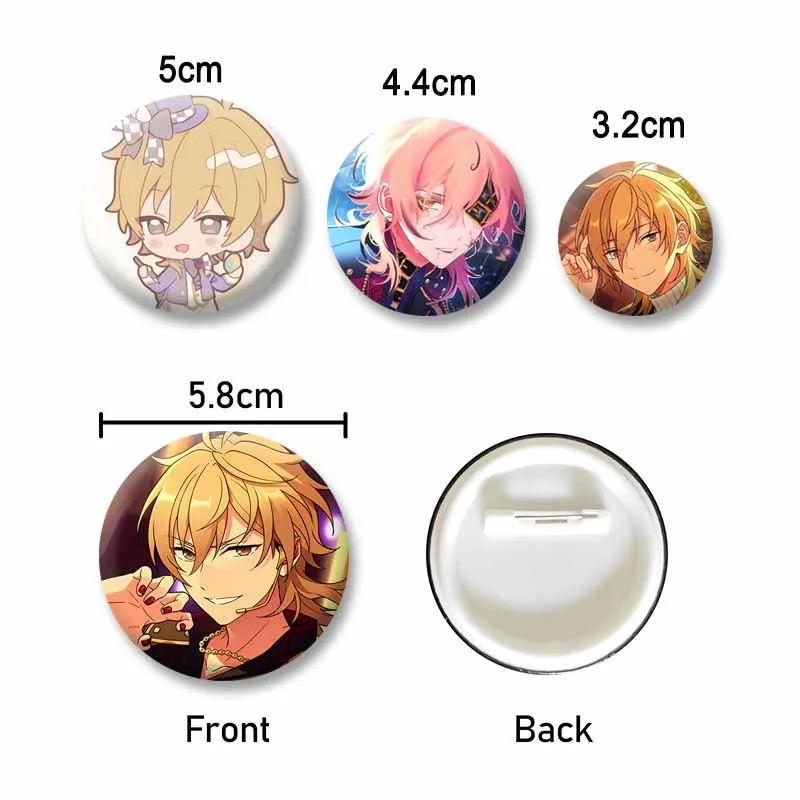 Anime Game Idol Coin Badge Ensemble Stars Hakaze Kaoru Brooch Daily Round Ornament Pins Backpack Clothes Accessory Jewelry Gifts