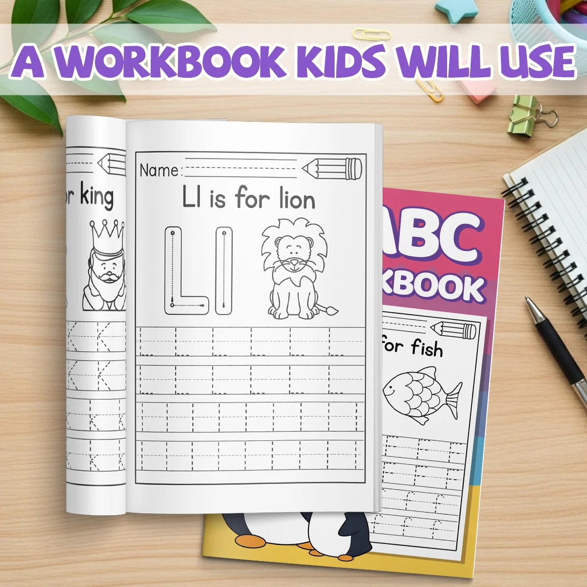 ABC Tracing Workbook for Kids Fun Alphabet Handwriting Practice Book with A to Z Letter Tracing and Cute Pictures Build Fine