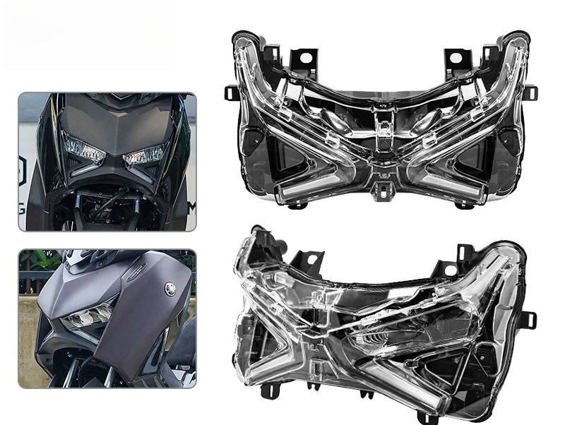Motorcycle LED Headlight Assembly Front Lamp for XMAX300 V2 23 24Modified Replacement Upgrade Electric 12V High Low Beam Durable