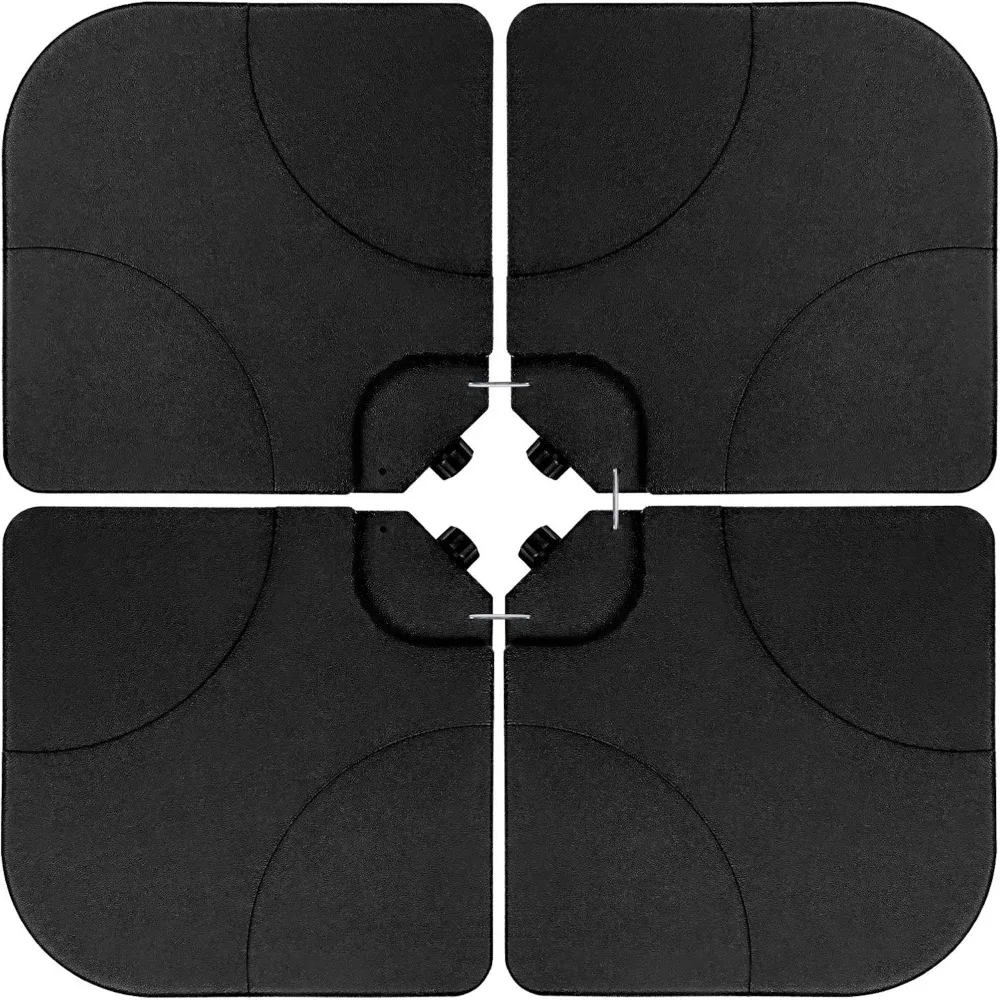 

4pcs Cantilever Offset Patio Market Stand with U Locking Shape Weights Water Umbrella Square Base