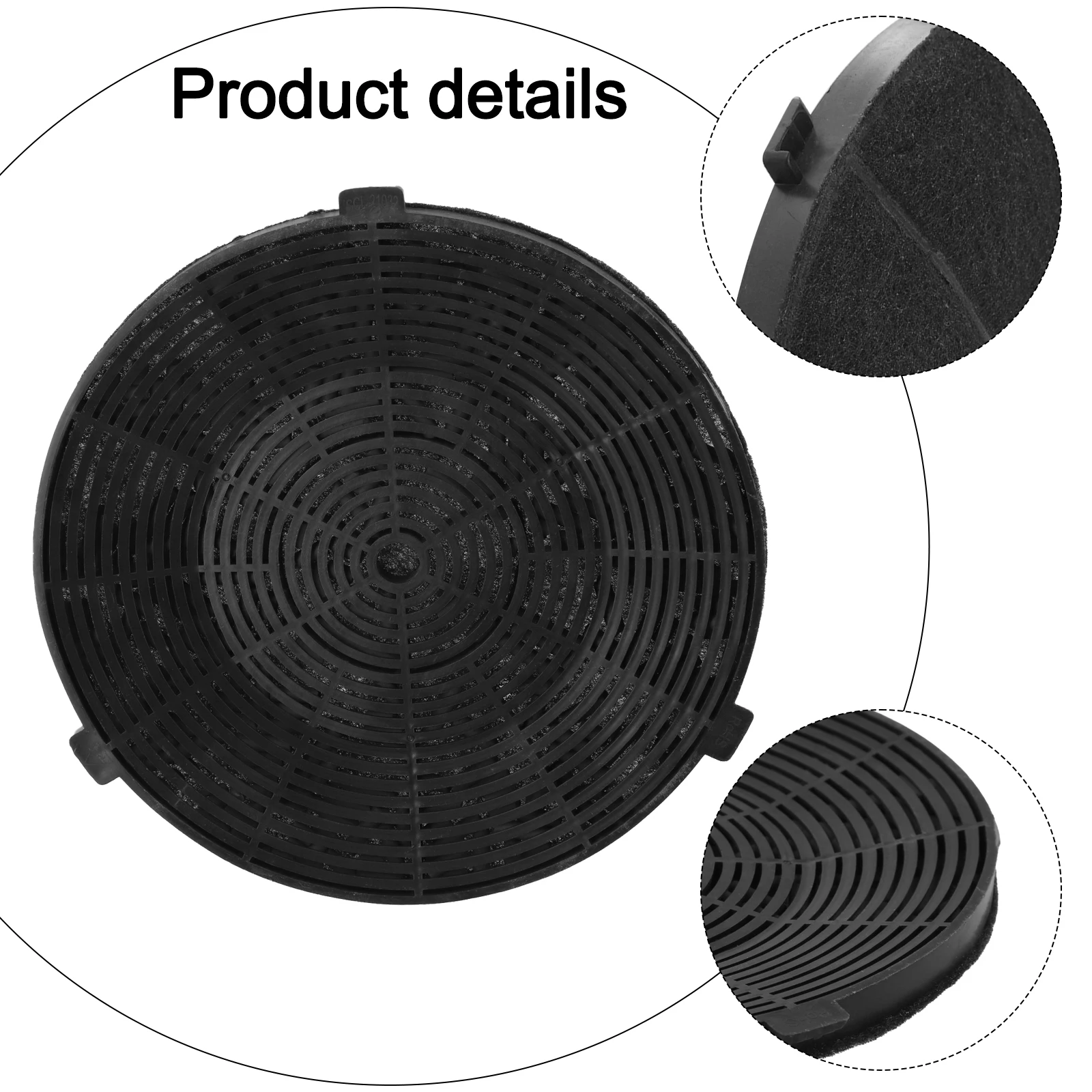 Kitchen Cleaning Activated Carbon Filter Easy Installation Filter 175*175*10mm 175mm X 175mm X 10mm Long-lasting Design