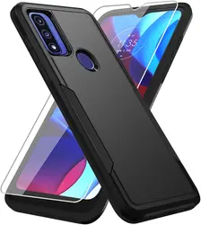 Fit Moto G Play 2023 Case Shockproof Hybrid Case Dual Layer Hard Cover for Moto G Power 2022/G Pure Cases with Screen Protector
