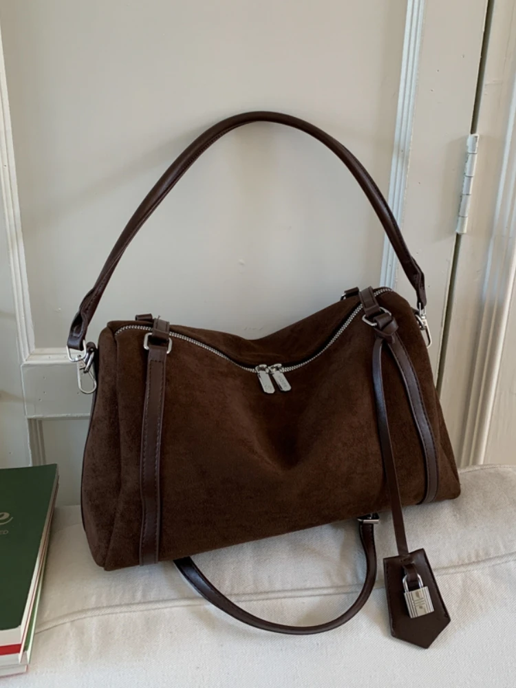 

Fall Winter Women's Large Capaci Tote Bag Casual Commuter Single oulder Bapa Vintage Versatile Crossbody Bag