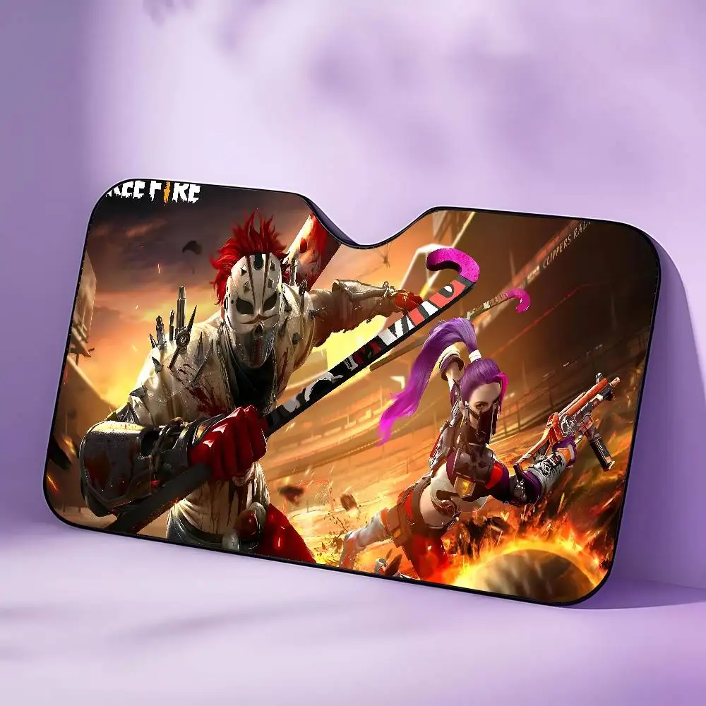 Jogo f-livre fogo carro pára-sol cortinas novo personalizado pára-brisa pára-sol capa da janela do carro pára-sol do carro capa do carro sunsha