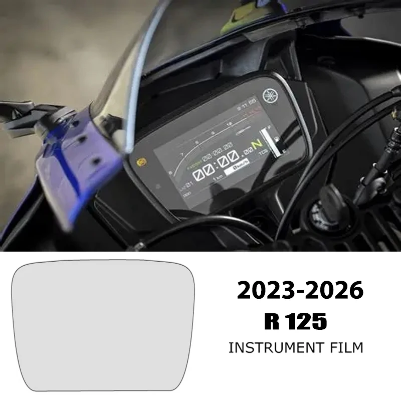 For Yamaha R125 2023-2026  New Motorcycle Scratch Cluster Screen Motorcycle Accessories Dashboard Protection TFT LCD Instr