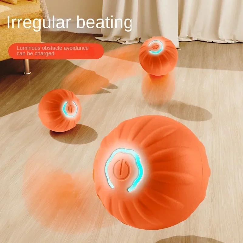 Smarts-pelota de Juguete para perro, juguete interactivo electrónico automático para entrenamiento de mascotas, bola móvil de gravedad recargable,