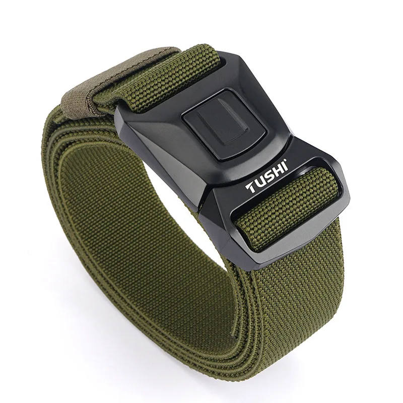 New Tactical Belt Quick Release Outdoor Belt Soft Nylon Sports Accessories Men and Women Black Green Waistband