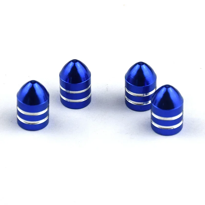 4 pcs Colorful bullet  car wheel tire aluminum alloy valve cap Car Tire Valve Caps Wheel Tires Tire Stem Air Cap Airtight Covers