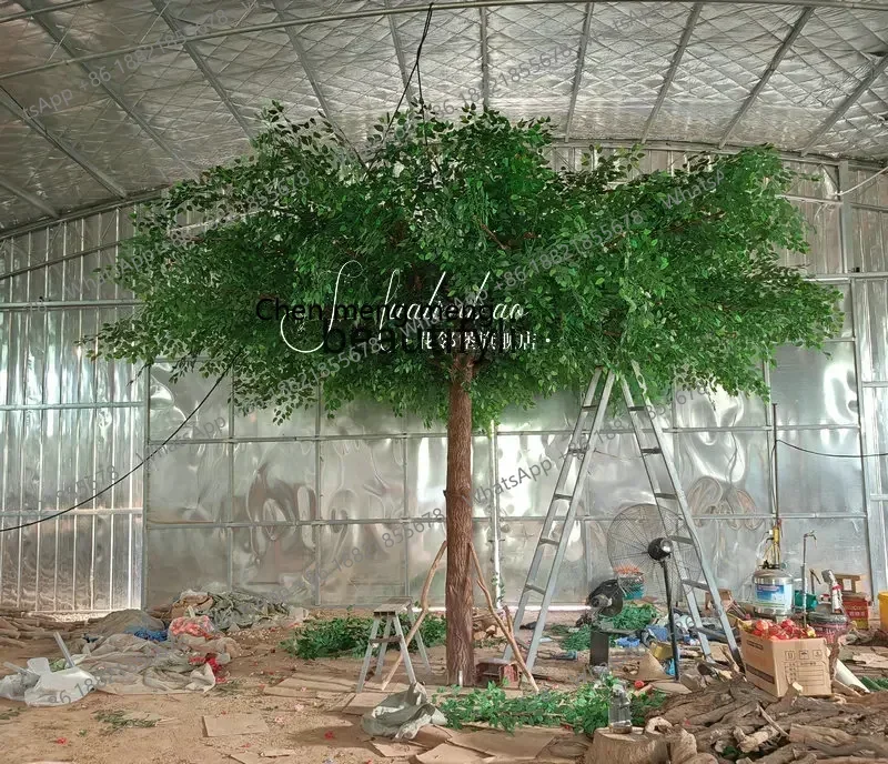 ss7486 ss 7486 ssSimulation شجرة كبيرة الديكور الداخلي أشجار وهمية كبيرة محاكاة شجرة بانيان الديكور فندق ديكور Gre #3