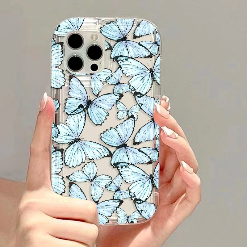 Phone Case for iPhone 13 Cases Flower Clear Tpu Cover iPhone 11 15 14 12 13 Pro Max X XR XS Max 7 8 6 6S Plus SE2020 11pro Funda
