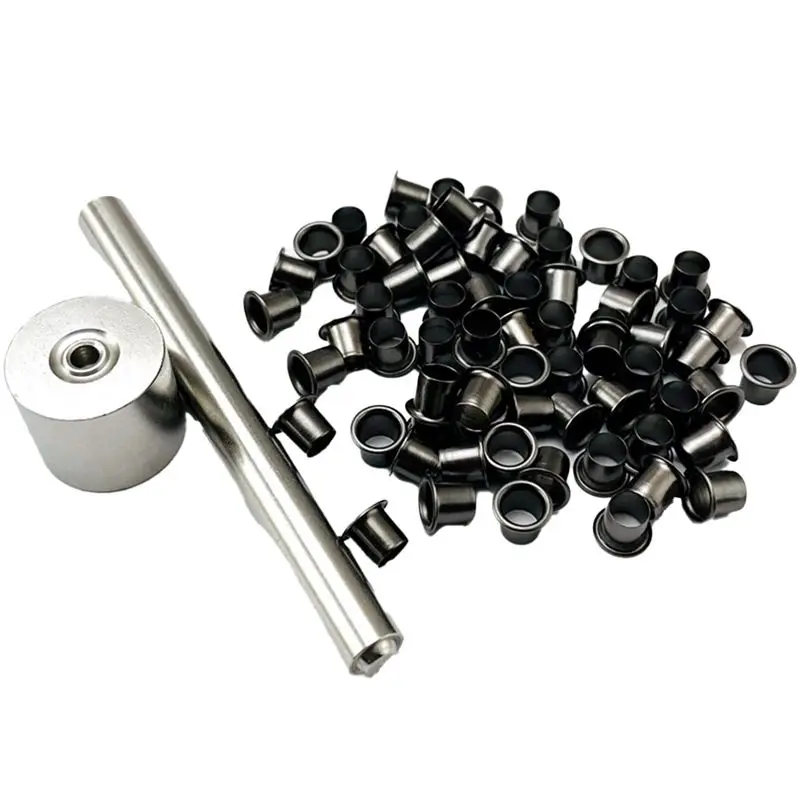 B63B-100Pcs K-Sheath Eyelet Rivets Installation Fix Tools Replacement 7.5MM Kydex Sheath Scabbards Eyelets Buckle Nail Pin