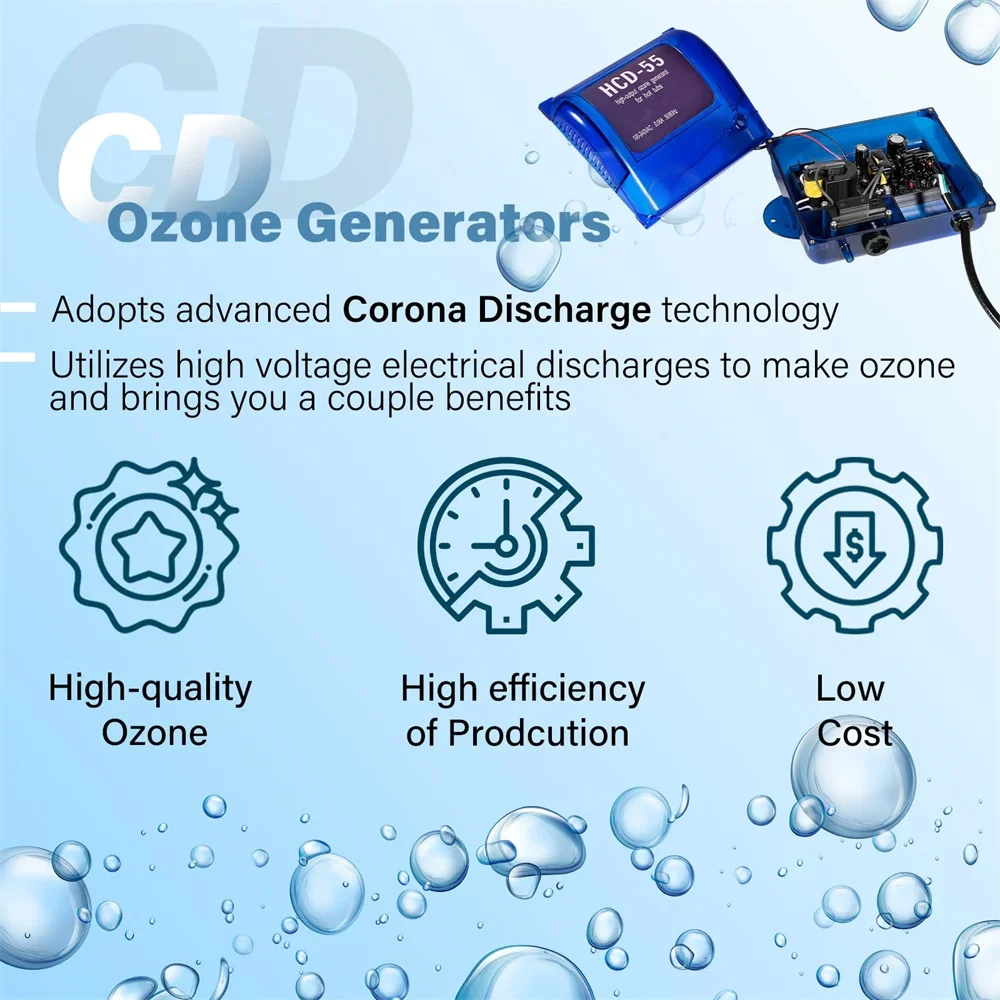 HCD-55 Spa Ozonator Kit Hi-Output Ozone Generator Replacement for Clarathon for Hot Tubs & Swim Spas 120V / 240V