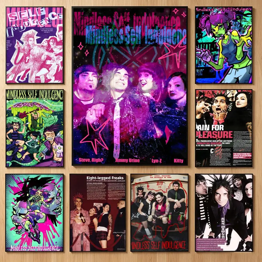 Chaotic Band M-Mindless Self Indulgence MSI Poster Classic Self-Adhesive PP Wall Sticker for Living Room Bar Decor Gift