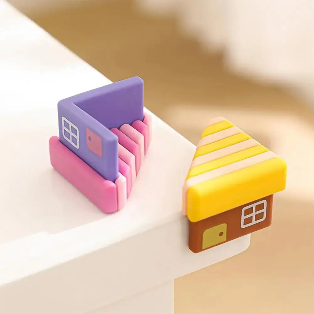 

2Pcs Cartoon Corner Covers House Design Anticollision Furniture Corner Bumper Guards Babyproofing Corner Protectors