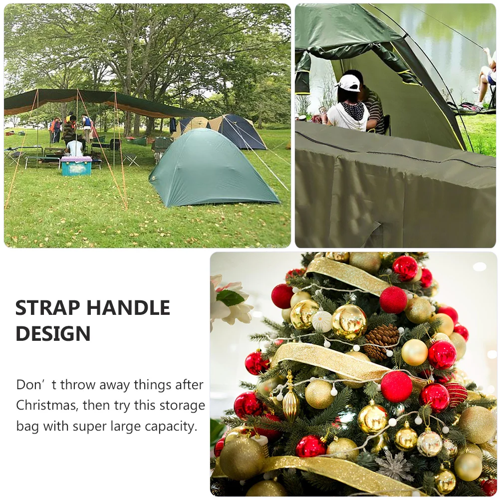 

Strap Handle Storage Bag Christmas Tree Gift Cloth Comfortable Touch Large Fallen Leaves-resistant