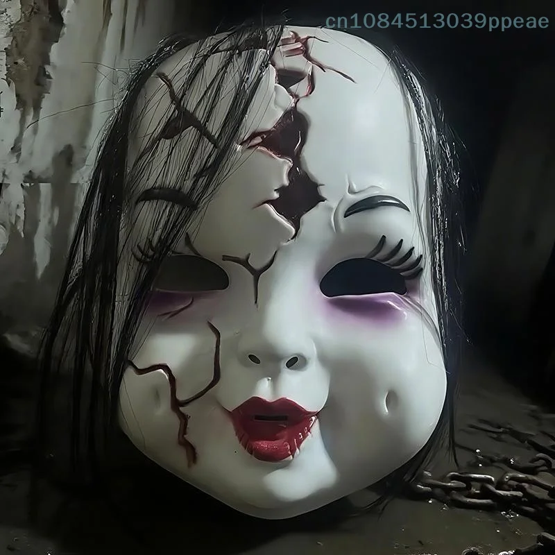 1 Pc Scary Ghost Mask Costume Props Chucky Ghost Doll Mask Halloween Full Face Helmet Masquerade Scary Cosplay Party Headwear