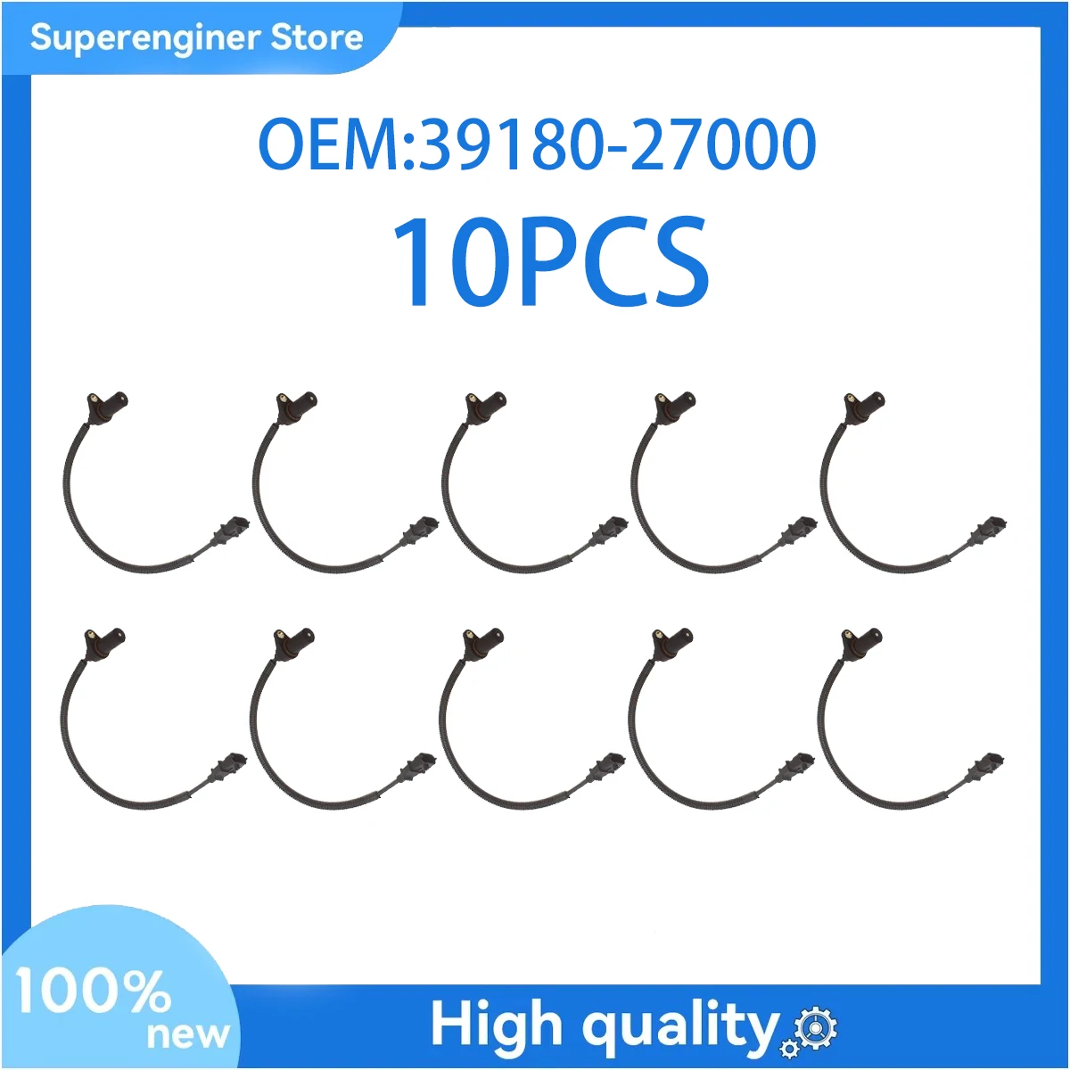 

10 шт. 39180-27000 3918027000 Датчик положения коленчатого вала для Hyundai Santa Fe, Sonata, Tiburon, Kia Magentis, Optima, Sportage