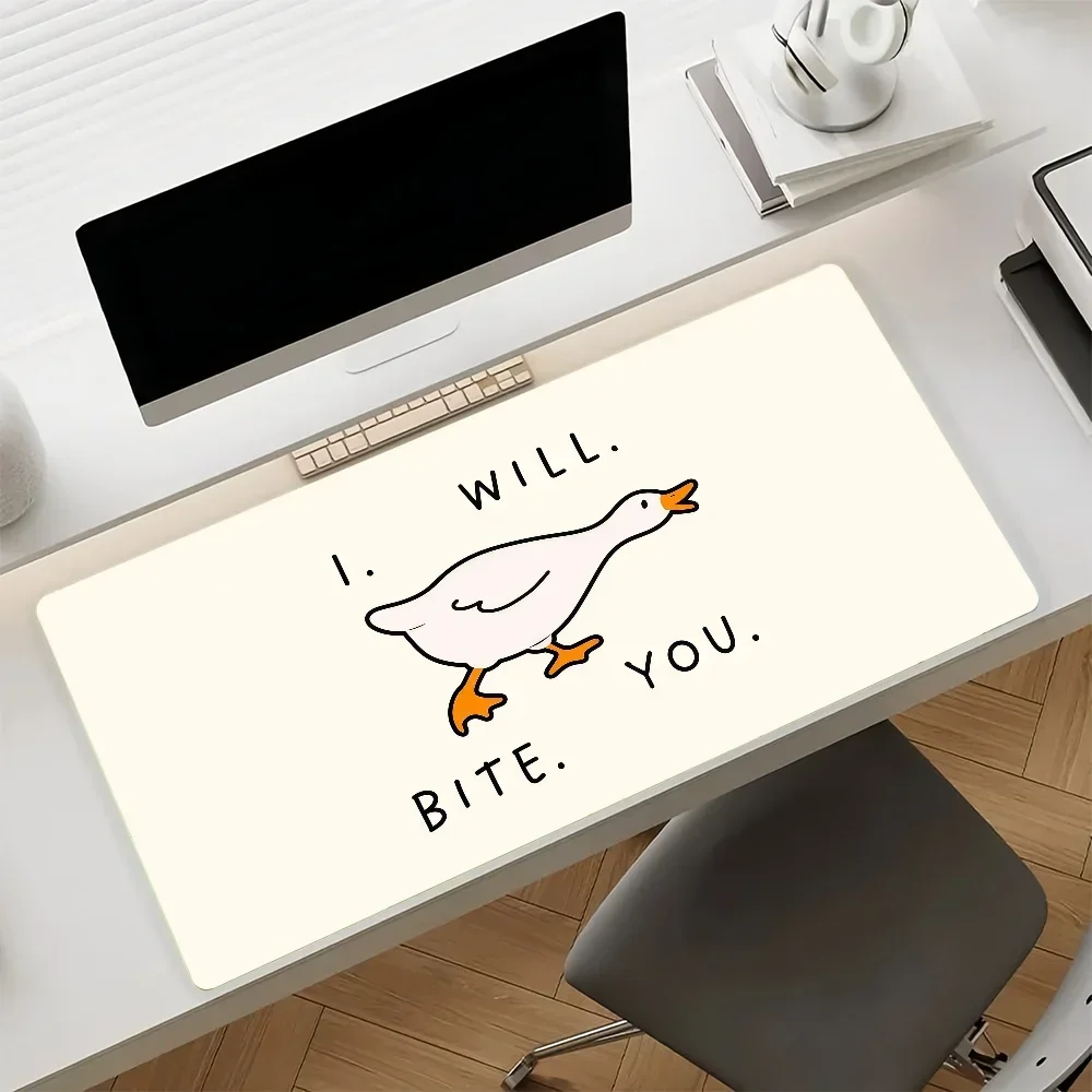 Funny Pet Goose Mouse Pad Anti Slip Rubber Edge Locked Thickened Laptop Gaming Desk Mat