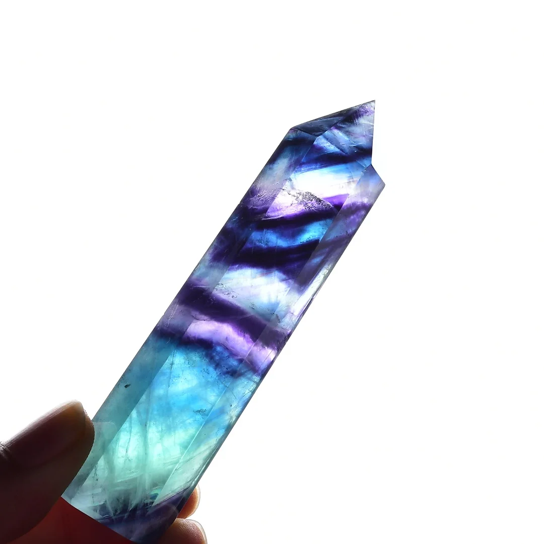 Natural fluorite tower point, hand-polished, perfect home decoration crystal gift