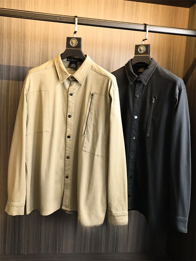 

Мужская одежда из чистого хлопка Waed, эластичная повседневная рабочая одежда, осенняя верхняя одежда Faion, удобная дышащая одежда