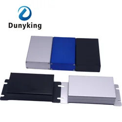 Aluminum PCB Instrument Box Enclosure Electronic Project Case Panels Screws DIY Built-in Grooves Silver Black Blue 80x50x20mm