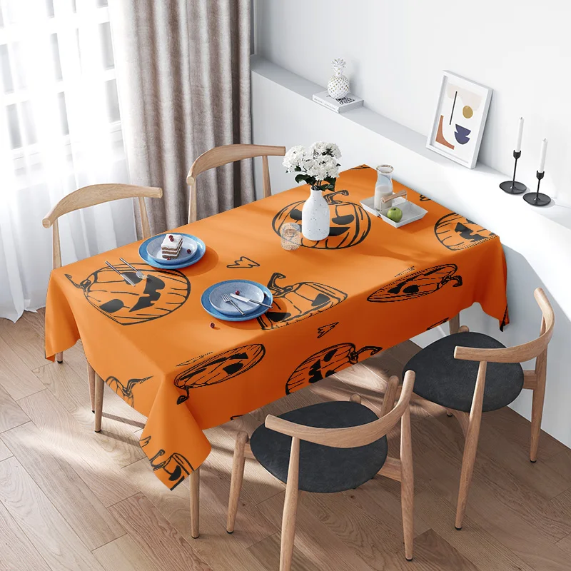 

Halloween pumpkin tablecloth, Halloween party decorations for home decor