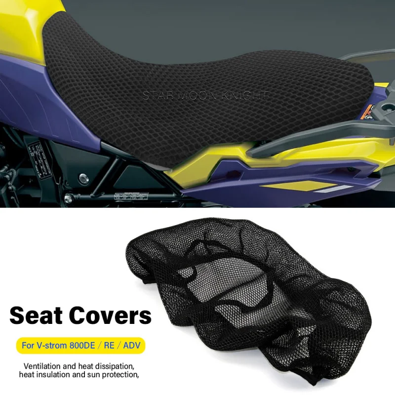 For Vstrom DL 800 DE RE 3D Mesh Breathable Seat Cover For Suzuki V-Strom 800DE 800RE Seat Cushion Saddle Protection Cover
