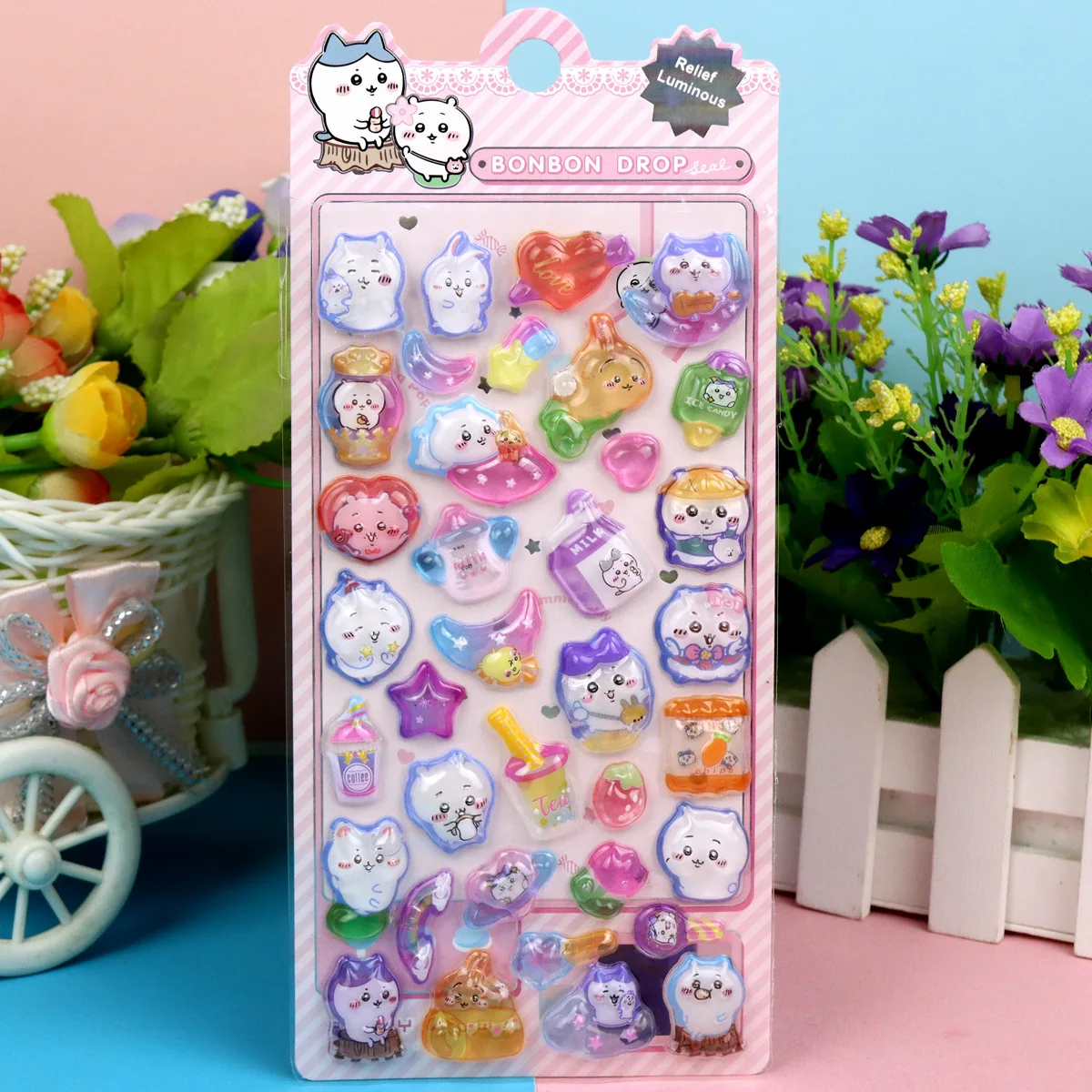 4/5 قطعة Chiikawa ثلاثية الأبعاد الإغاثة فقاعة ملصقات لطيف أرنب الكرتون الأطفال ملصقات صناعة يدوية حالات الهاتف اليدوية Diy بها بنفسك المواد ملصق #4