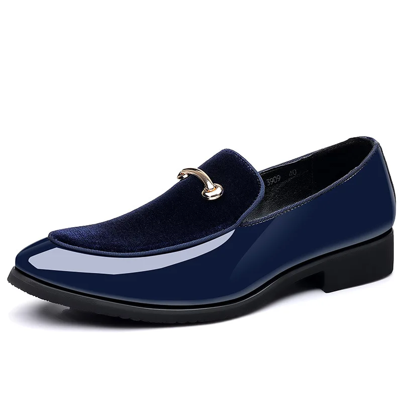 Fashion Pointed Toe Dress Shoes Men Loafers Patent Leather Oxford Shoes for Men Formal Mariage Wedding Shoes Party Flats