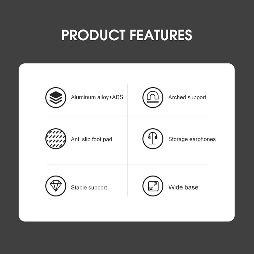 Head-Mounted Headphone Stand Non-Slip Gaming Headset Bracket Detachable for AirPods Max/Beats for Bose/Sennheiser/Sony