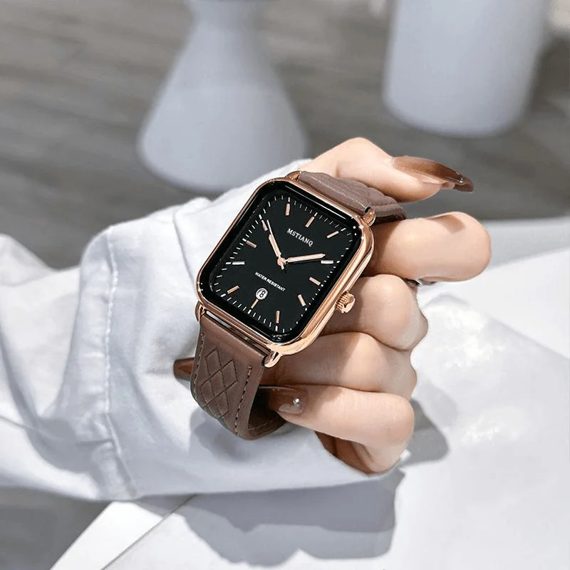 MSTIANQ New Watch Female Luxury Niche High Sense Temperament Simple Square Joker Leisure Show Bai Shiying Ladies Watch.