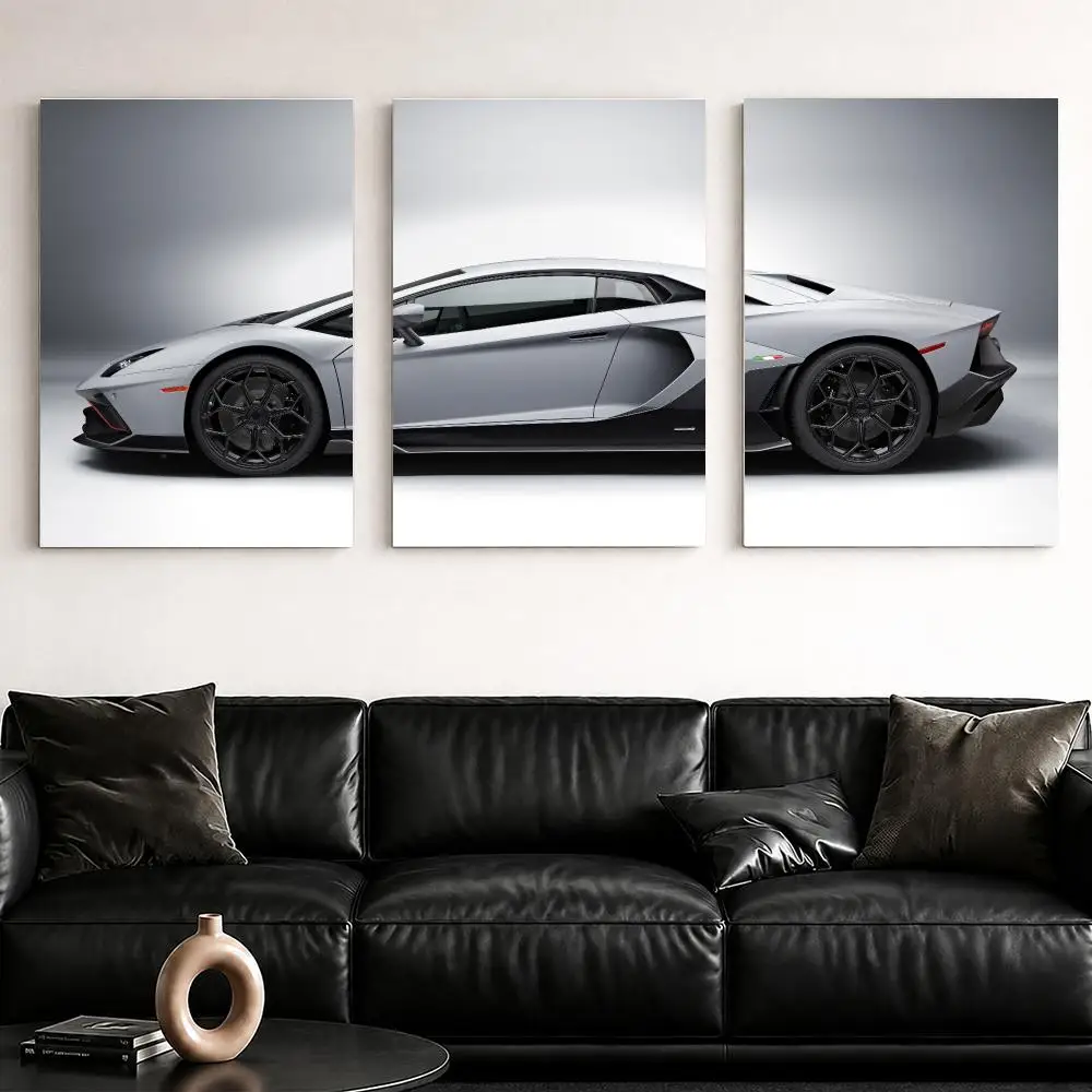 Sports Car Design Framed Wall Painting Ready to Hang Canvas Wall Art Poster for Bedroom Living Room Home Decor Gift
