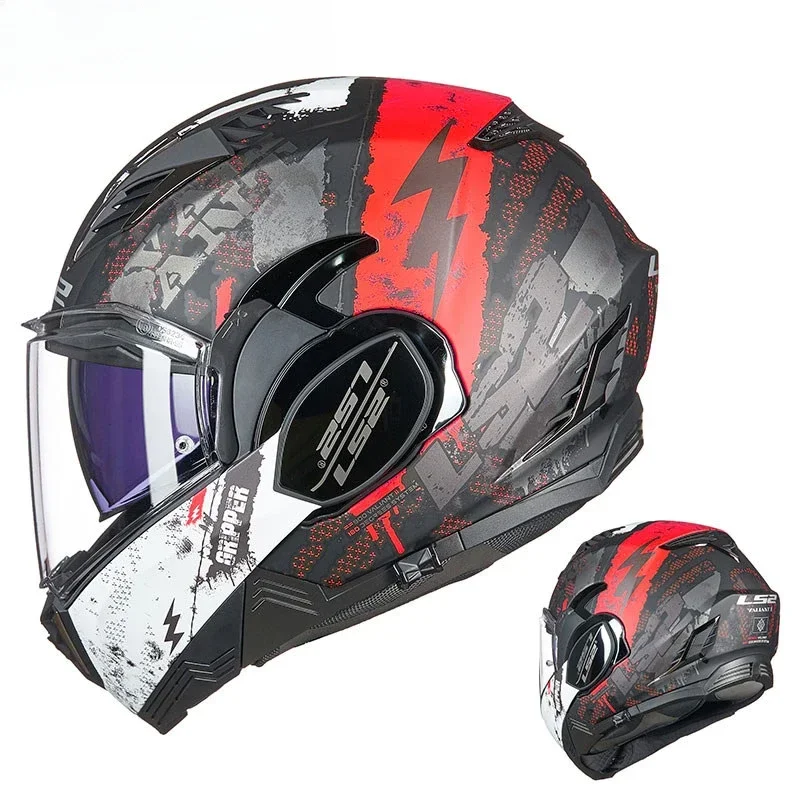 Casco moto originale LS2 FF900 Caschi passanti posteriori a 180 gradi Ls2 Valiant 2 Casco Moto Casque