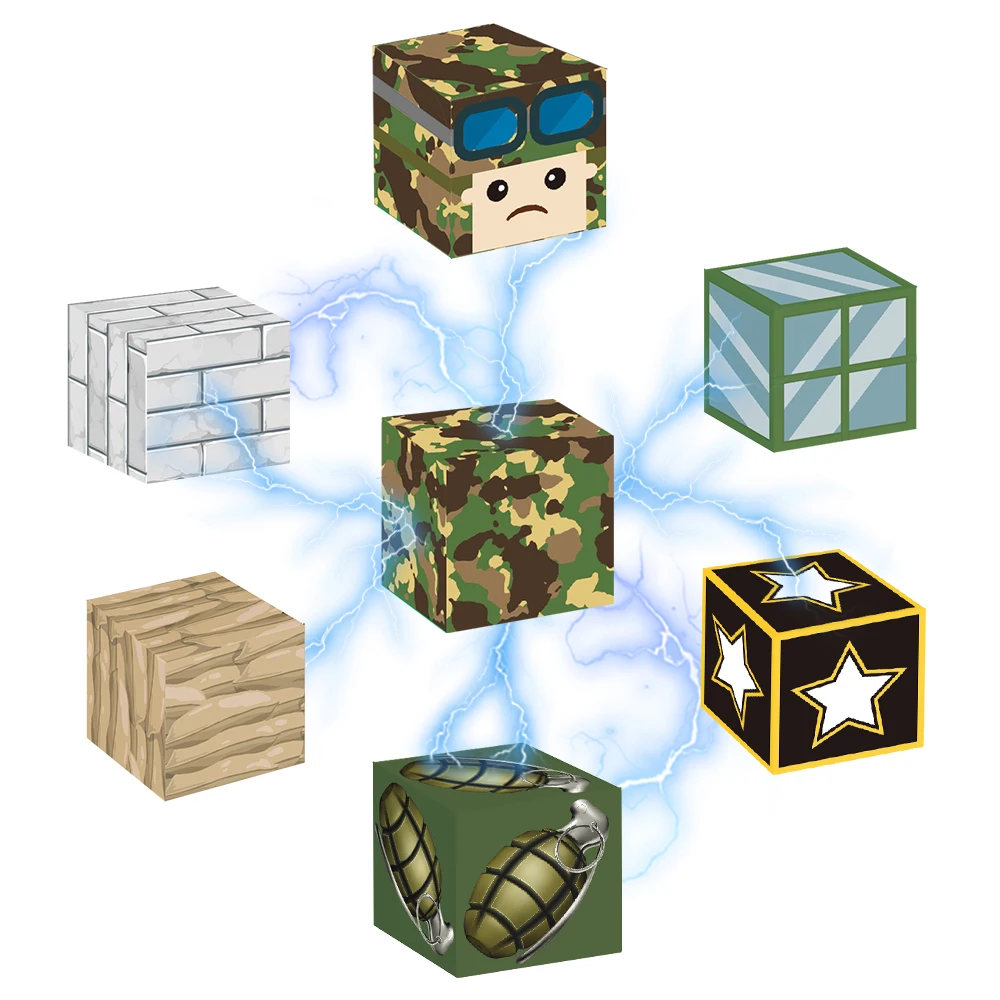 Blocs de construction magnétiques pour enfants 50 pièces-ensemble de construction de l'armée avec réservoirs et camions, jouets éducatifs STEM