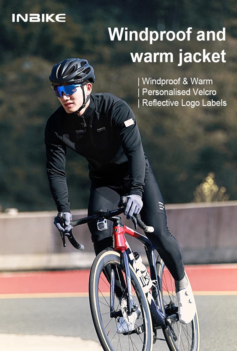 INBIKE Fleece Cycling Jackets Man Thermal Bike Softshell Jackets Windproof MTB Biking Clothing Road Bicycle Windbreaker for Men 7 S07c51cc32543411fb361963b2cc42688E