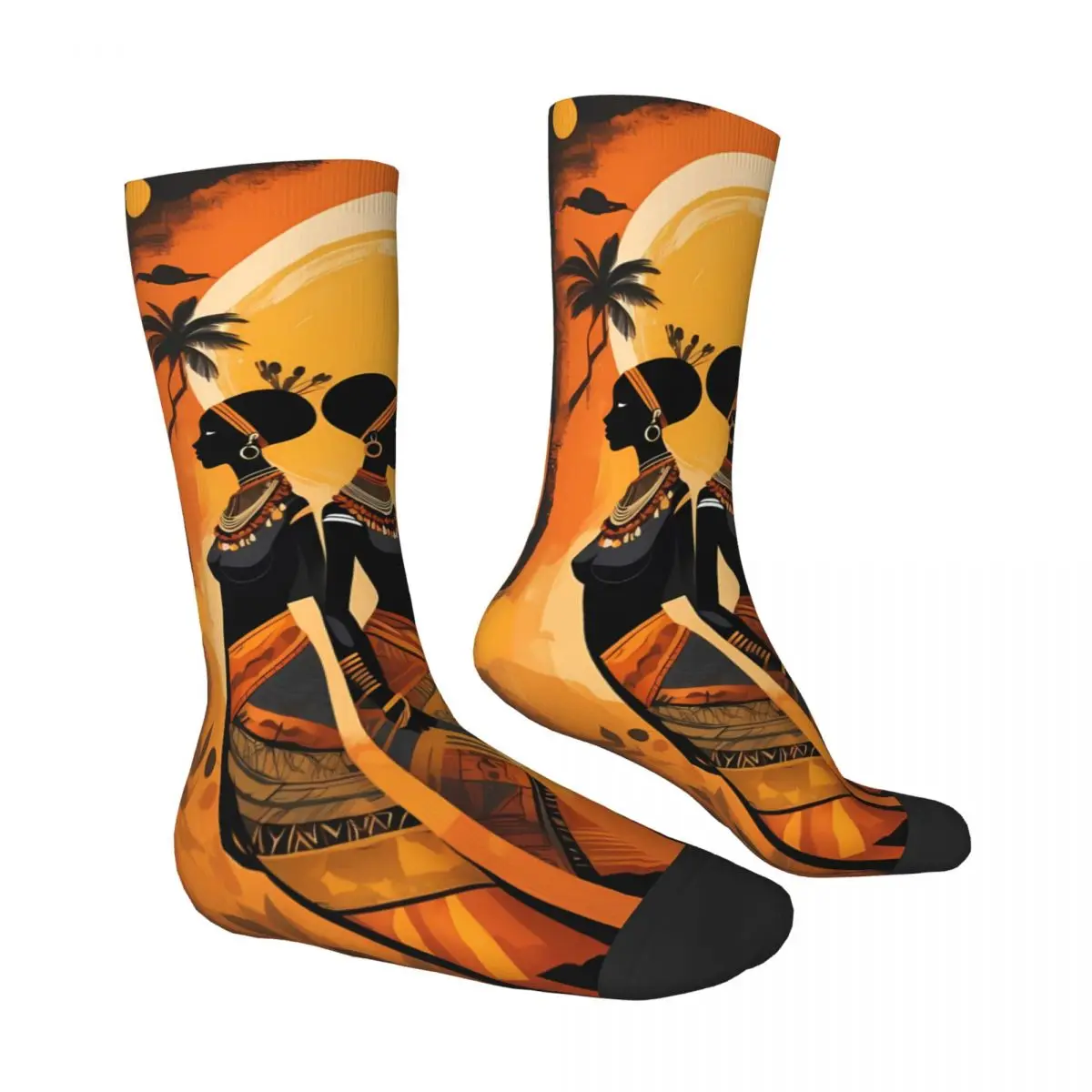 African Women Sock Printed Man Polyester