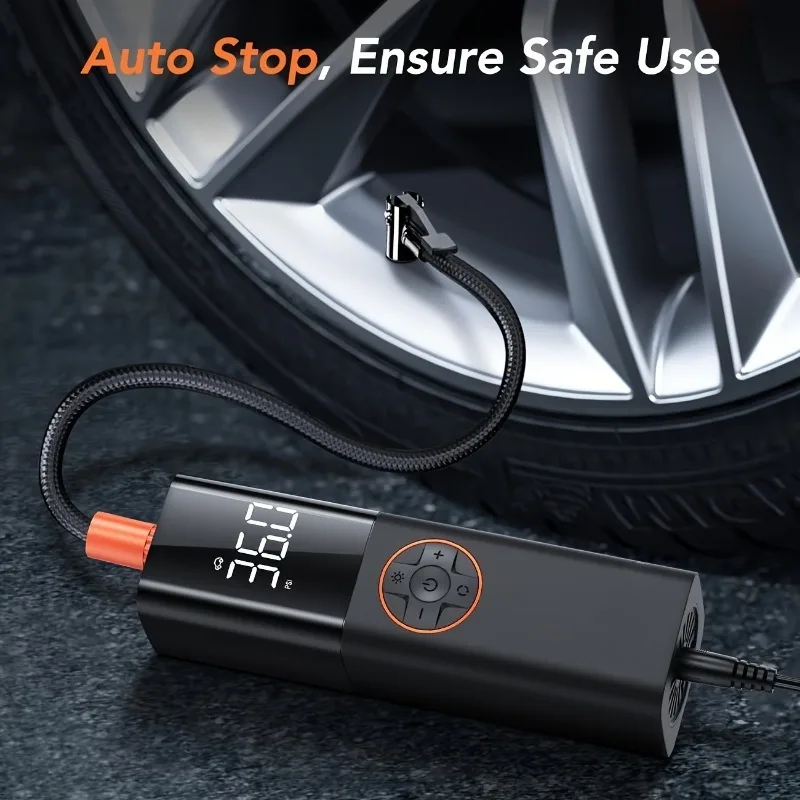 

Outdoor Portable Emergency LED Flashlight Multi-function Tire Intelligent Air Pump for Car and Motorcycle Air Cushion Inflating